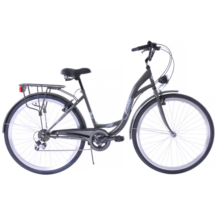 Mestský bicykel 28" Kozbike 6s grafitovo-biely 6s 18"